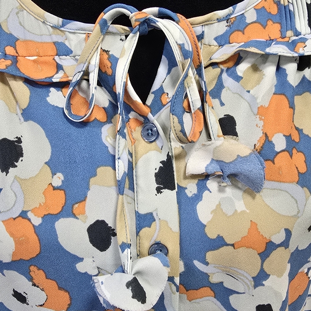 Joie women XL floral long sleeve peasant top cottage core blouse pullover - Picture 9 of 12